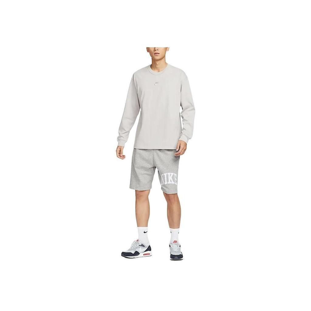 Nike Men's Sportswear Premium Essentials Long Sleeve T-Shirt Light Bone DO7391-014