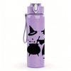 1PC Witch Cauldron Silhouette 750ml Color Plastic Sports Water Bottle Leakproof Flip Straw Lid Suitable for Sports Office Home Use