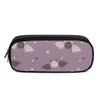 School Supply Case Structured PU Leather with Pen Fixing Straps for Neat Stationery Storage for Campus Work and Vacation