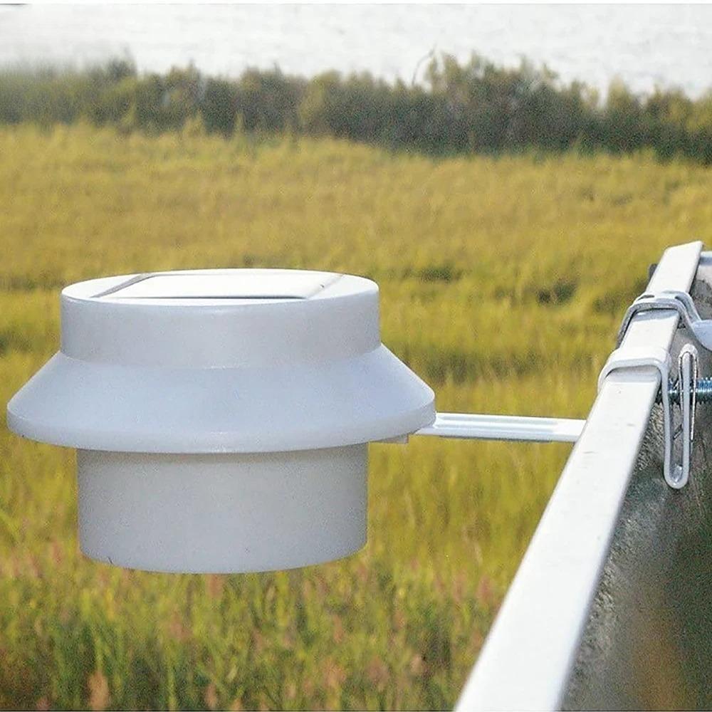 Solar Fence Lights Outdoor Solar Powered Lamps Waterproof LED Gutter Lights for Yard Garden Pathway Lighting Scene Night View