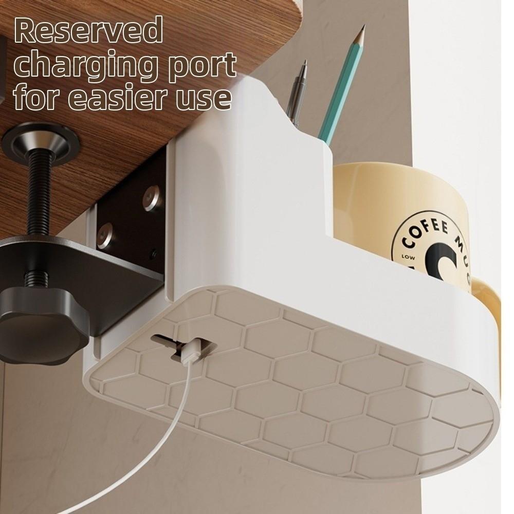 Mountable Side Desk Organizer Space-Saving Desk Mount Organizer Under Desk Storage  Home Office
