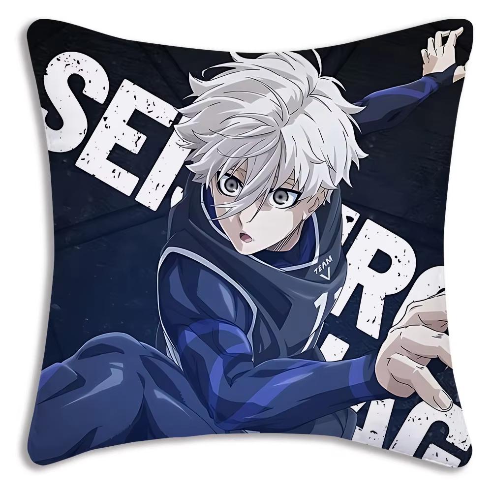 Anime Blue Lock Pillow Covers Cartoon Sofa Living Double-sided Printed Square Pillow Bedroom Room Decoration Pillowcase Gift