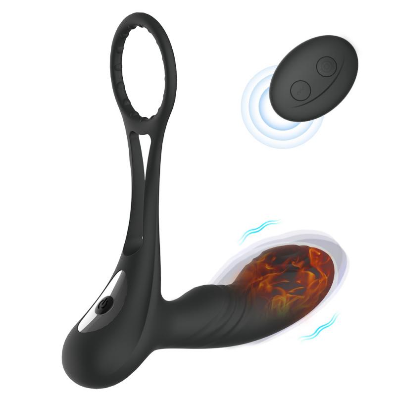 Double Ring Warming Prostate 10 Frequency Rear Court Massager for