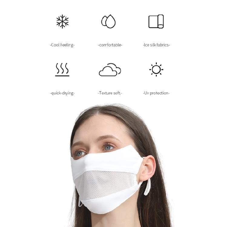 Summer Sun Protections Ice Silk Mask Outdoor Breathable Women Half Face Cover