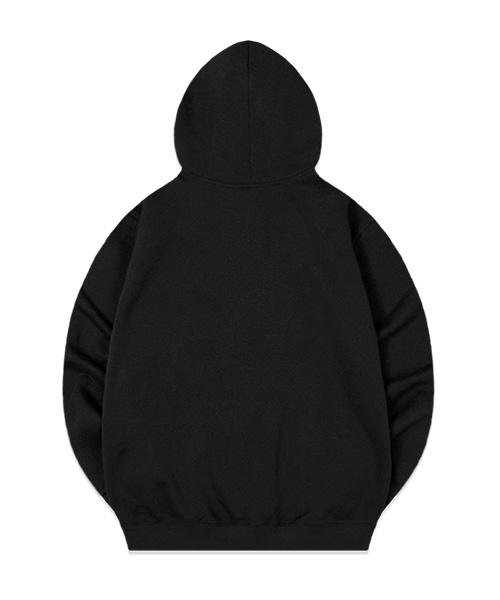 Randomoff Basic Logo Mini Zip-Up Hoodie [Black]