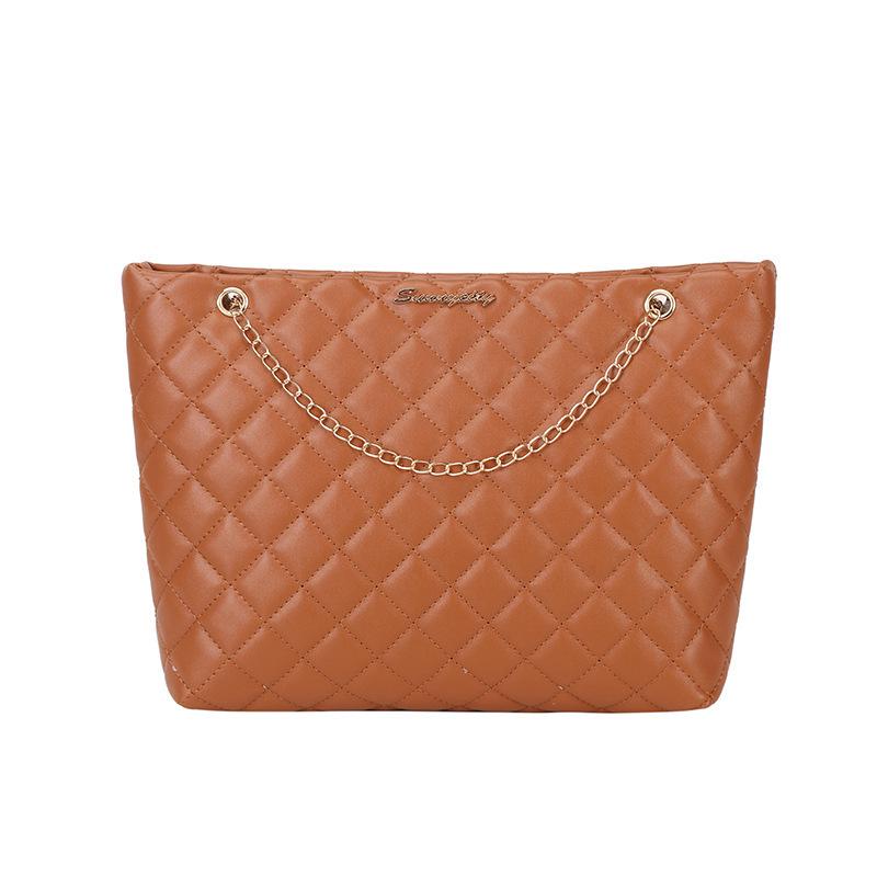 2024 New Women's Large Capacity Diamond Chain Tote & Shoulder Bag