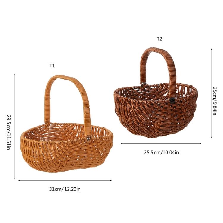 Handwoven Rattan Storage Basket Practical and Easy To Clean Basket for Organization Delicate Woven Container