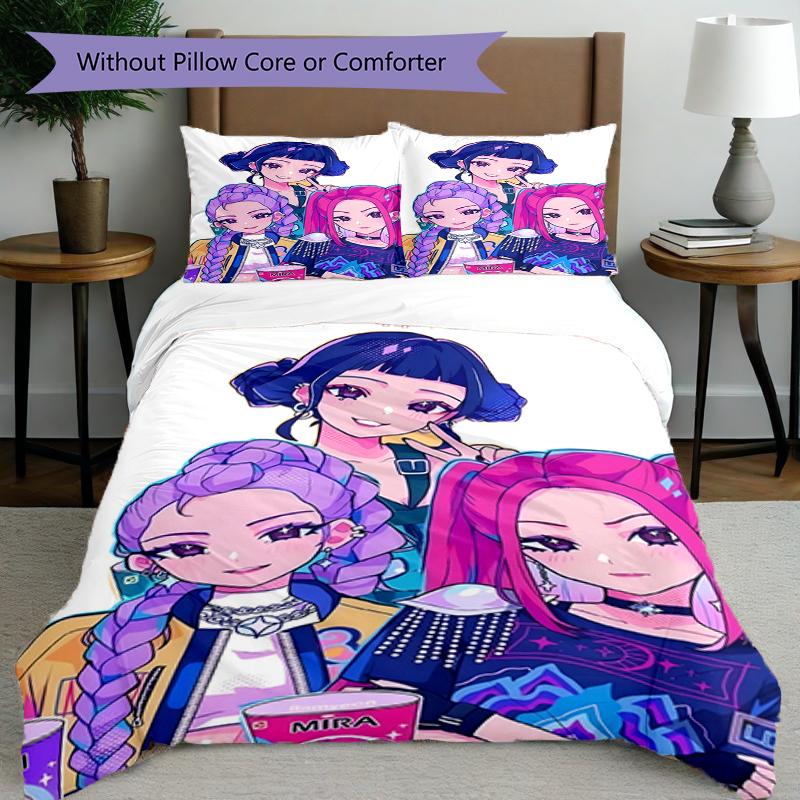 3pcs Duvet Cover Set (1*Duvet Cover + 2*Pillowcase, Without Core),Singer Print Bedding Set, Bedroom Decor, All‑Season, Birthday Gift