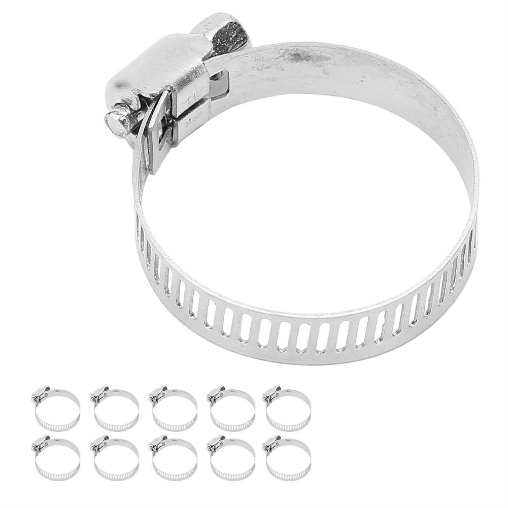 10Pcs 3.5cm Drive Hose Clamps Stainless Steel Water Square Pipe Fastener Buckle