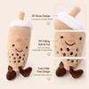 Peluche Giocattolo per Animali Domestici Forma Tazza Tè al Latte Morbido Peluche Corto Cane e Gatto Giocattolo da Masticare Compagno Imbottito Resistente al Morso Gioco Indoor Accessorio per Animali Domestici
