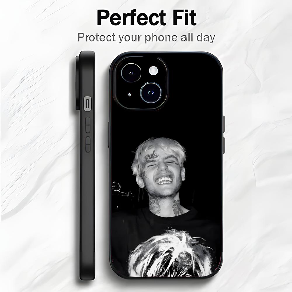 Custodia per Telefono Emo Triste Cantante Americano L-Lil Peep Custodia per Telefono Tendenza Imballaggio Morbido Leggera Per iPhone17 16 15 14 ProMax