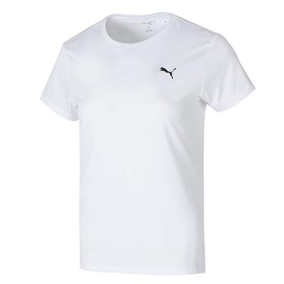 Sports Lifestyle Series Round Neck Casual Breathable Short Sleeve T-Shirt Women T-Shirts White 528393-02