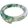 Ice-Clear Natural Jadeite Bangle - Floating Flower Design, Myanmar Jade, Women's Gift Style