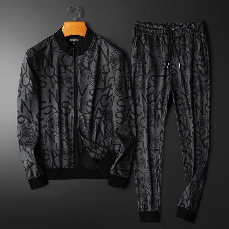 

European Station Tussauds Men s Autumn/Winter Fashion Jacket: Stylish Cashmere Sweater and Casual Sports Suit. XXXXL серый