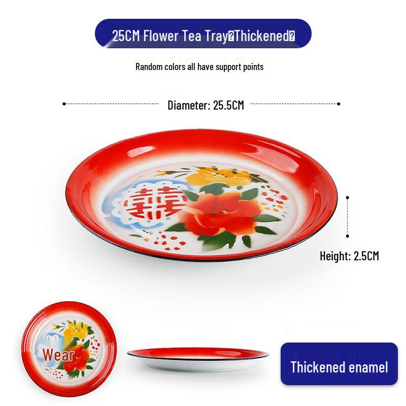 

Chinese Style Enamel Round Serving Plate