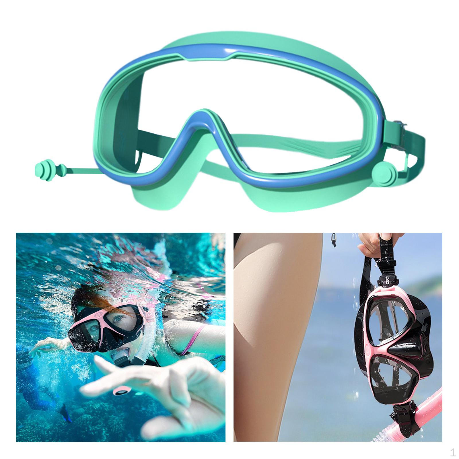 

Очки для плавания с наушниками-вкладышами для плавания для дайвинга, мужчин, женщин, бассейна blue green