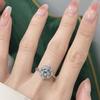 Ring Temperament Aquamarine Jewelry Niche Design Literary Retro Girls Index Ring