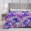Super Soft blanketKids Adult Travel Puzzle Camouflage Pattern Throw Blanket  Flannel Bedspread For Couch Chair Sofa Bed