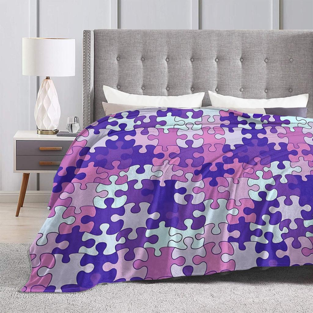 Super Soft blanketKids Adult Travel Puzzle Camouflage Pattern Throw Blanket Flannel Bedspread For Couch Chair Sofa Bed