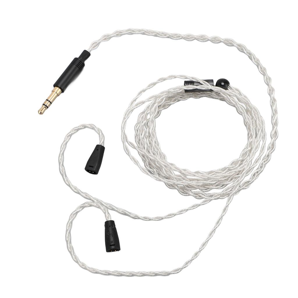 3.5mm Upgraded Earphone Cable 4 Core Silver Plated Copper Wire Gold Plated Plug Replacement Cable