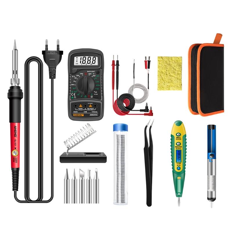 

16 Pieces Soldering Iron Kit for Circuit Board and Fields Repair for Pyrography Carving Words Corrosion-resistant