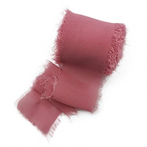 Ausgefranstes, faltiges Chiffon-Seidenband, Hochzeits-Blumenstrauß, Wickeldekoration, Requisite