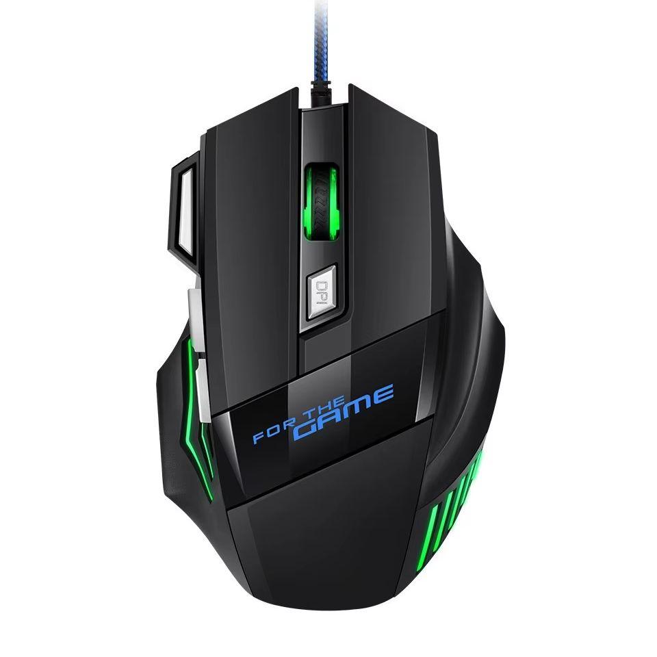 RGB Backlit Wired Gaming Mouse 7-Buttons USB 2400DPI Adjustable Ergonomic Computer Optical Sensor Mouse For PC Computer Laptop