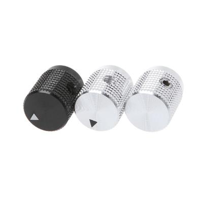 6mm Black Silver Metal Volume Control D Shaft Knobs For Knurled Shaft Potentiometer 14 X 16mm Silver Tone Switch Rotary Knob Gol