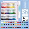 Gouache Paint Set Watercolor Tubes (0.17 Oz, 5 Ml) Rich Pigments Non Fading Washable Paints for Artist Hobby Painters
