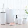 4/6pcs New Bathroom Set Soap Dispenser Toothbrush Holder Toilet Brush Trash Can Soap Dish Bathroom Practical Accessories