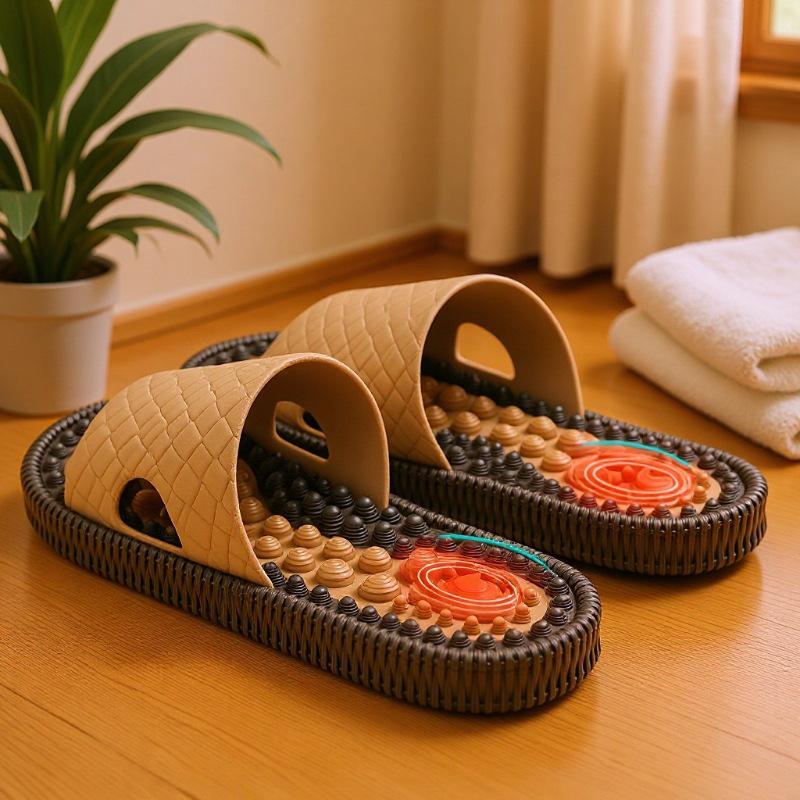Men's Massage Acupressure Slippers - Non-Slip Sandals for Home Foot Therapy, Summer PVC Design