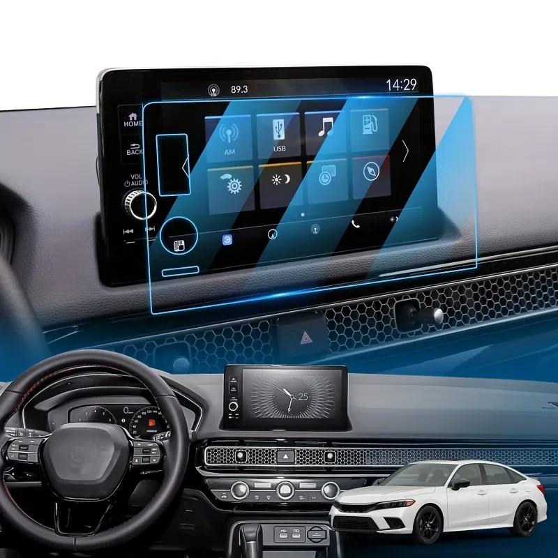Tempered Glass Screen Protector Film For Honda Civic HRV Integra CRV EX-L Sport Touring Hybrid -2025 Car Navigation Film