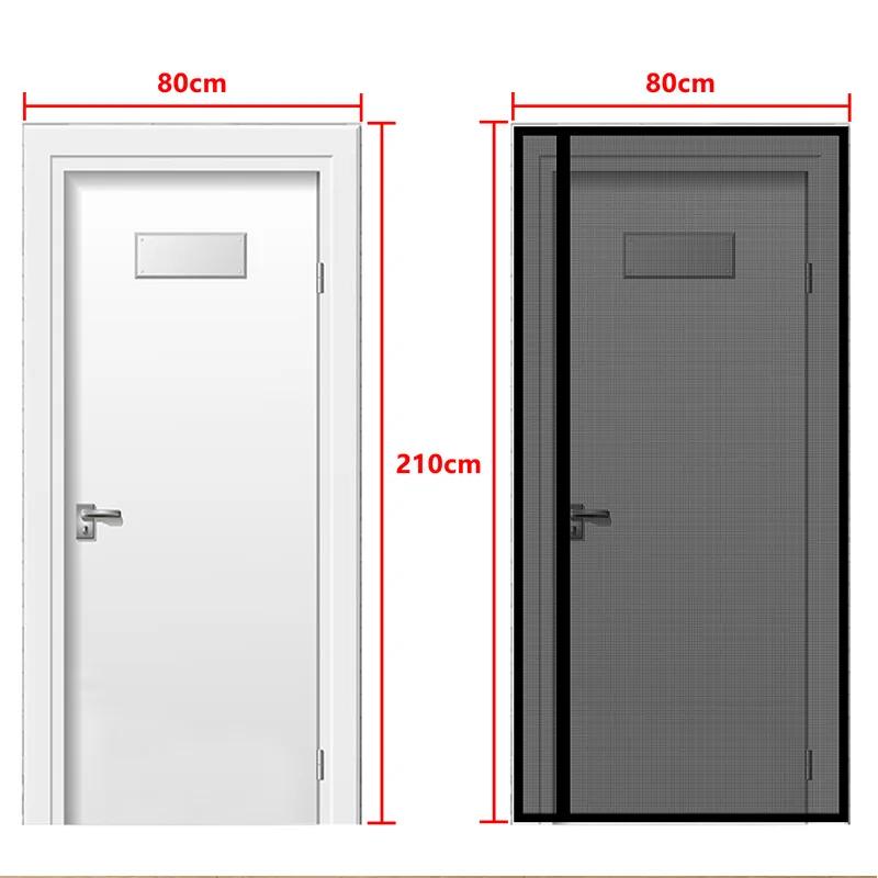 Magnetic Door Screen,Black Side Door Magnetic Mosquito Net,Insect Proof Flight,Summer and Kitchen Indoor Invisible Net