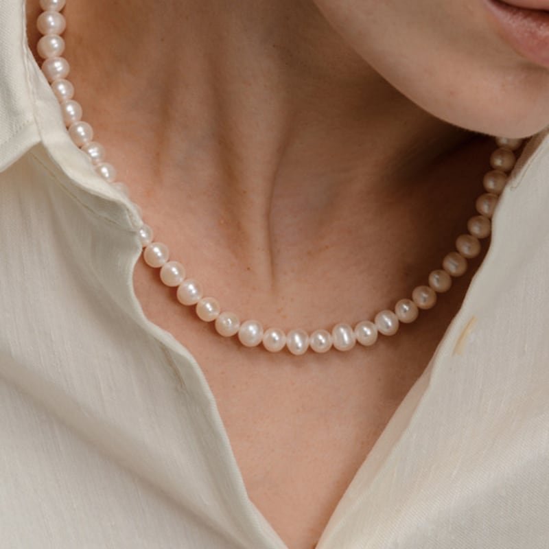 VINTAGE HOLLYWOOD Natural Pearl Necklace_VH25NNNE101V