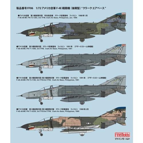 Fine Molds 1/72 Scale US Air Force F-4E Fighter (Late Model) Clark Air Base Plastic Model FF06 (Airplane)