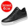 Fashion Sneakers Man Elevator Shoes Height Increase Insole 10cm White Black Taller Shoes Men Leisure Fashion Leather Sports Plus Size 44