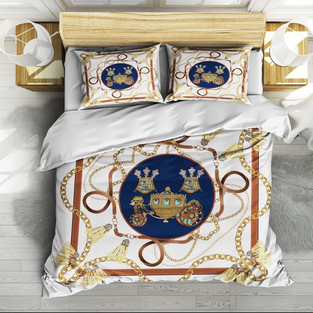 3D Digital Printing Abrasive Bedding Four-Piece Set Three-Piece Set Bed Sheet Quilt Cover Pillowcase