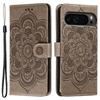 For Google Pixel 10 Pro XL/9 Pro XL Case PU Leather Mandala Imprinted Design Wallet Phone Cover