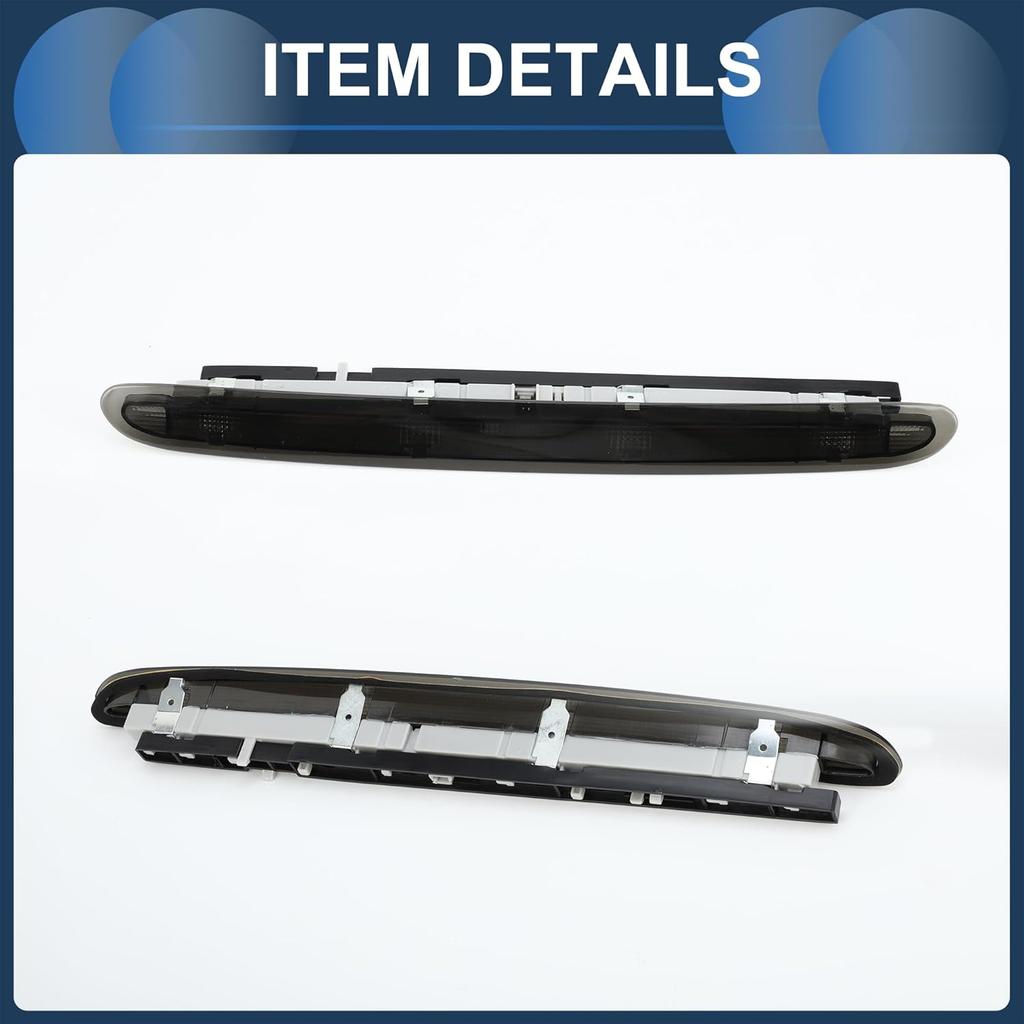LED Third Brake Light Compatible for Mini Cooper R58 Coupe 2012-2015, Waterproof Plastic Black Housing 3rd High Mounted Stop Lamp Rear Center High