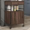 VidaXL Kitchen Cart, Shelf with Wheels, Service Cart, Storage Furniture Living Room Bathroom Interior, Oak 842395