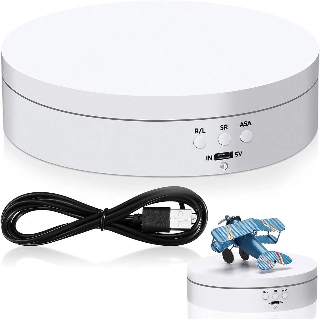 360 Degree Rotating Turntable 8.66 Inch,for Photography, Heavy Duty, Automatic Remote Control Display Platform