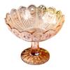 Flavinmci Engraved Crystal Glass Pedestal Fruit Bowl