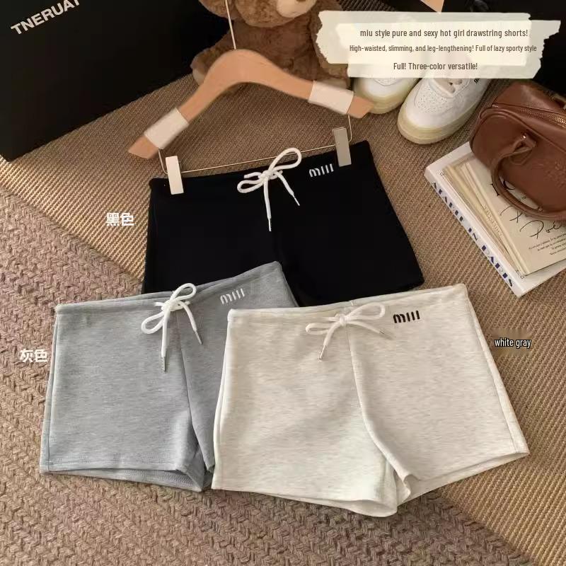 

Women s Wide-Leg High-Waist Casual Drawstring Shorts - Spring/Summer 2025 L