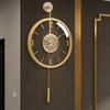 Alloy Case Modern Luxury Wall Clocks Living Room Aesthetic Silent Quartz Wall Clocks Nordic Creative Bedroom Home Decorations