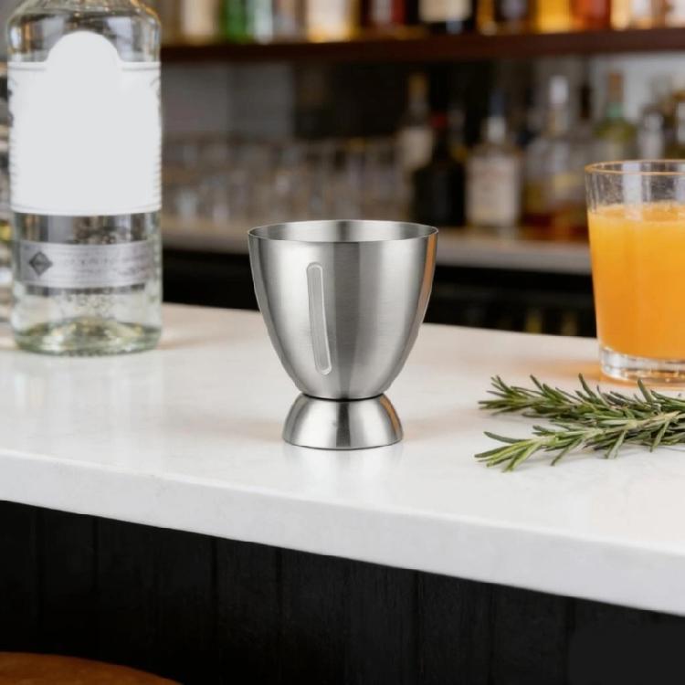 180ml Eggs Shape Stainless Steel Measuring Cup Multifunction Wine Cocktails Bartender Ounces Cup For Cooking