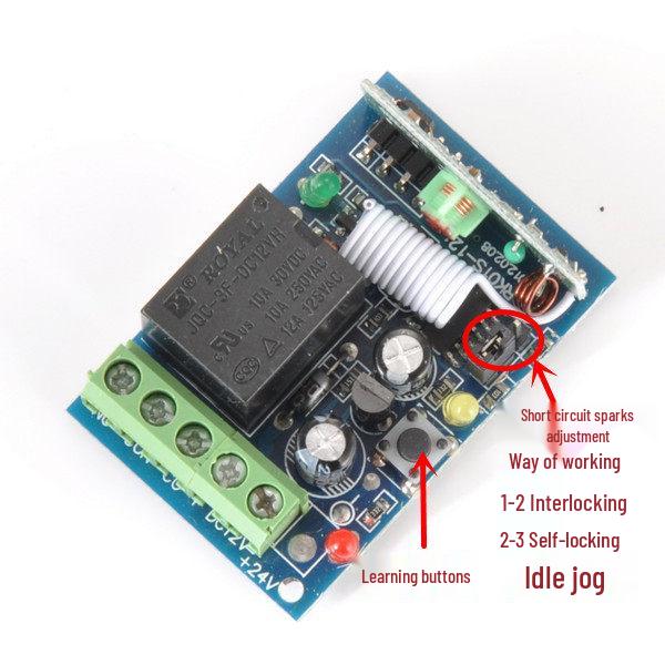 Smart DC12V Remote Control Switch with Interlocking Mode & 2-Button Remote