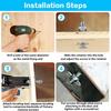 BHBL 40 Pcs Hollow Door Anchors and Screws, Hollow Metal Cavity Fixing Core Door Anchors for 0-5mm Door Hollow Wall Sheet