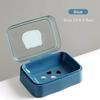 Portable Soap Dish with Lid - Plastic Travel Soap Holder, Keeps Soap Dry for Bathroom Home Outdoor