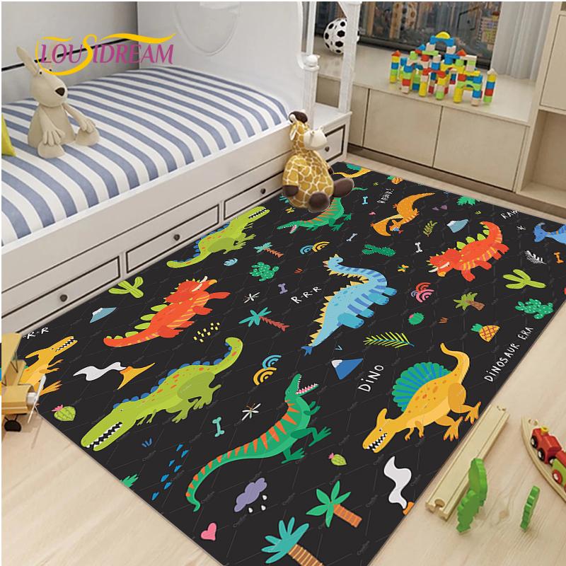 Cute Cartoon Dinosaur Carpet for Living Room Bedroom Rugs Kitchen Kids Door Unslip Floor Mat Birthday gift photography props Rug