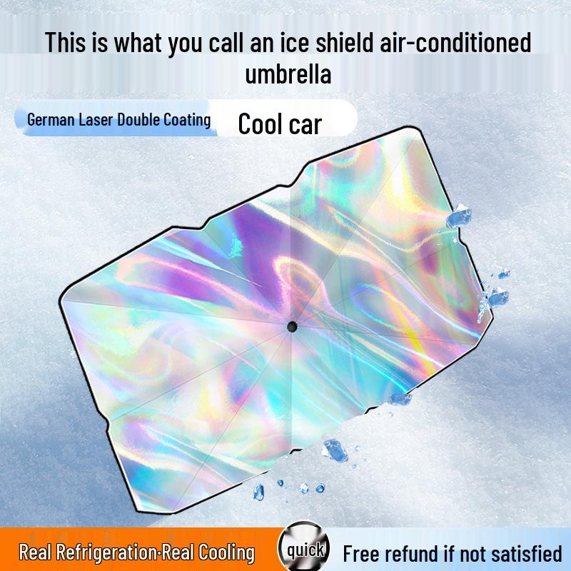 Colorful Laser Car Windshield Sunshade & Heat Insulation Curtain